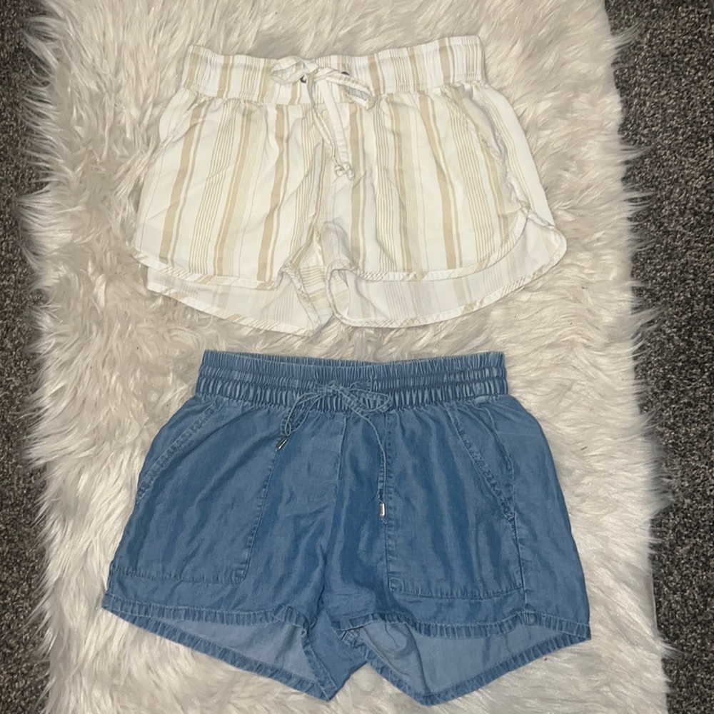 2 Pair Bundle Elastic waist Shorts, Size XS